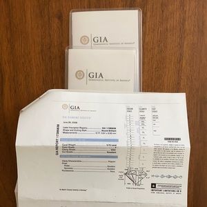 1 Pair 18 Kt White Gold Earrings